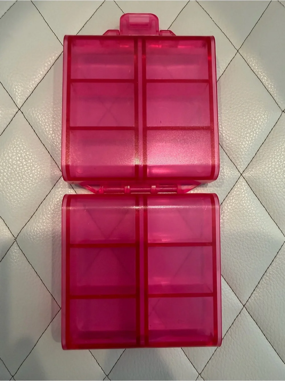 Pink 8-Compartment Pill & Small Parts Organizer